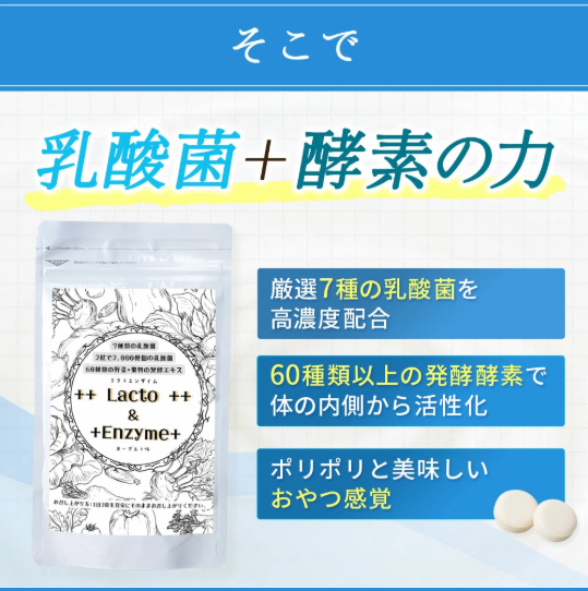 乳酸菌サプリ｜7種乳酸菌配合・40代女性の腸活習慣に【ラクト