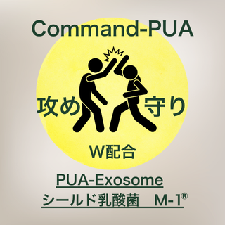 
                  
                    コマンドーPUA/Command-PUA/PUAエクソソーム×シールド乳酸菌M-1®で毎日の健康習慣をサポート
                  
                